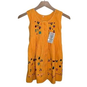 NWT Handmade by Veronica Mexican Inspired Fruit Embroidered Girls Dress Size 4